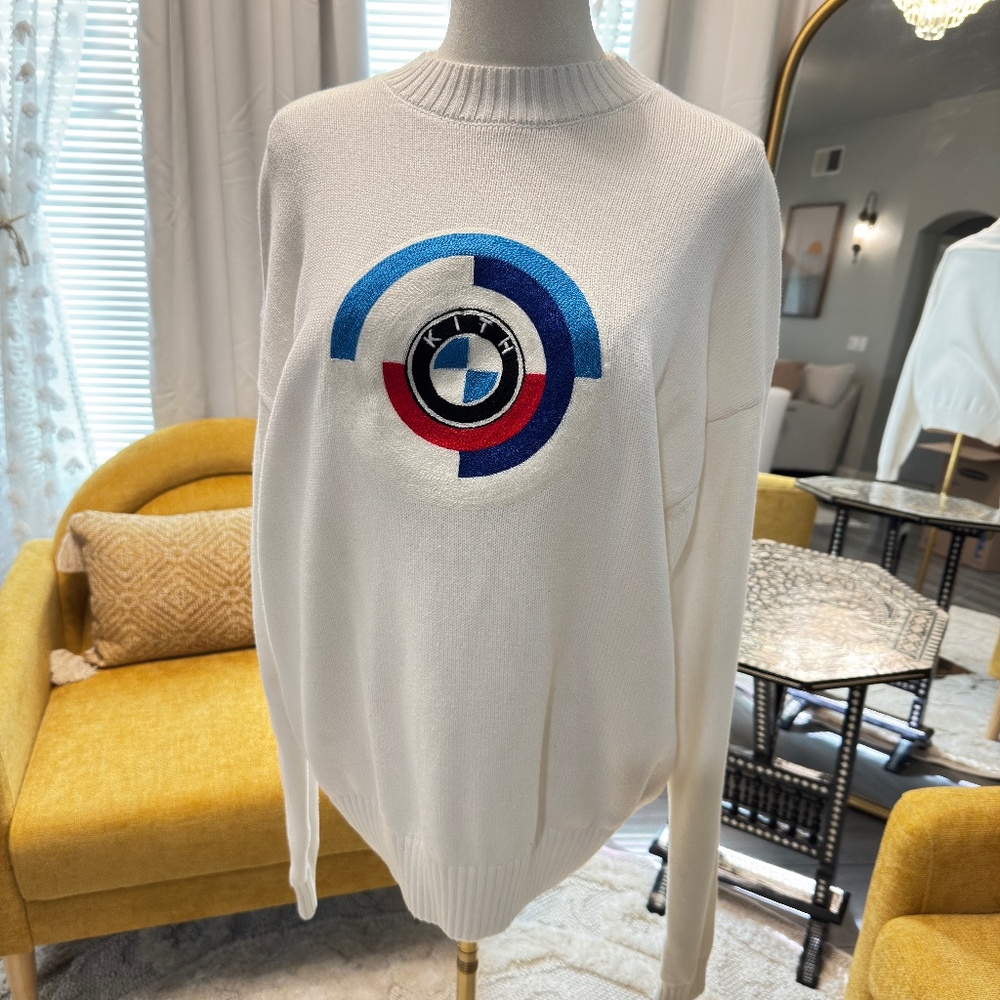 Kith x BMW Roundel Sweater — White Sz S